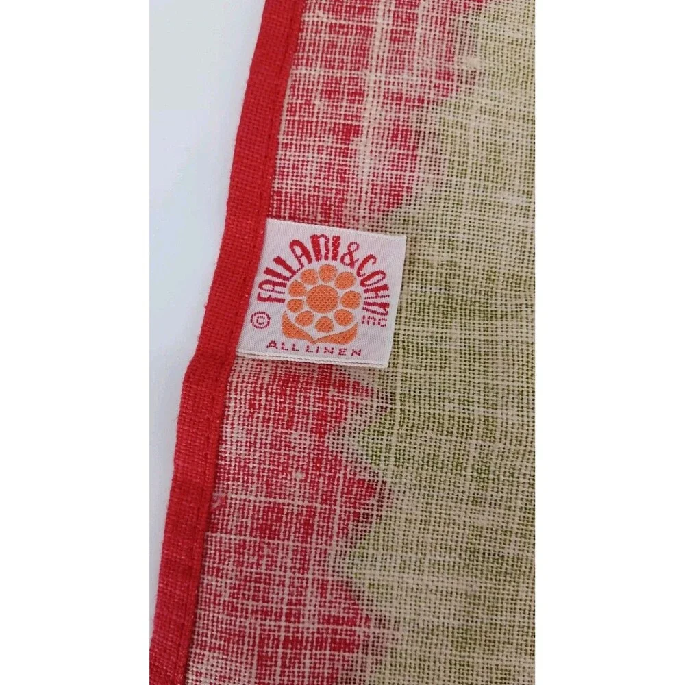 Vintage 60s Chuck Gruen Christmas Angel Linen Tea Towel Fallani Cohn MCM